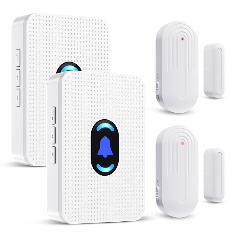 Daytech Wireless Door Chime, Door Dinger for Business Entry/Store/Home/Office, Door Alarms When Opened with 800 Ft Range,20 Chimes 5 Adjustable Volume 2 Sensors + 2 Receivers - Image 1
